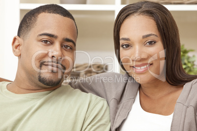 Happy African American Man Woman Couple