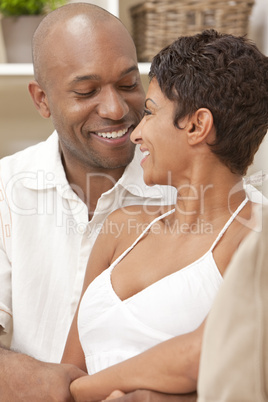 Happy African American Man & Woman Couple