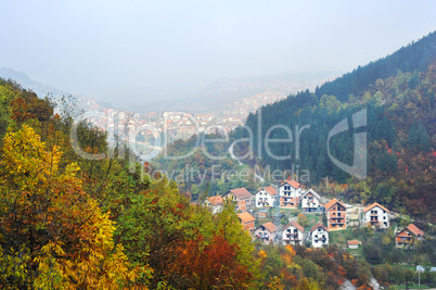 Serbian mountain village