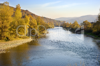 Beautiful autumn river