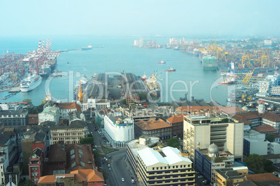 View on Colombo harbor