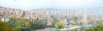 Panorama of Uzice, Serbia