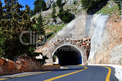 Mountain tunnel.