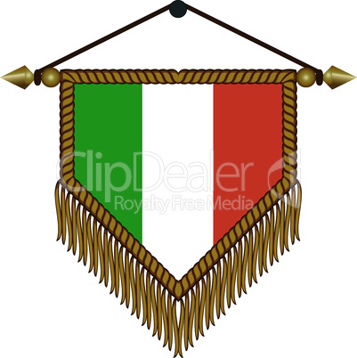 vector pennant with the flag of Ireland