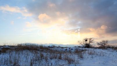 Sunrise in winter (Time Lapse)