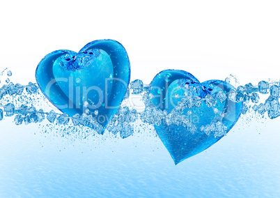 Two hearts from water