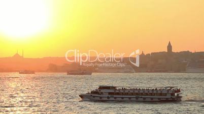 Istanbul at golden sunset
