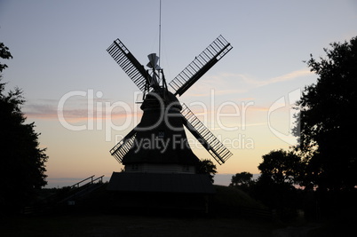 Windmühle, abends