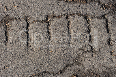 Old cracked asphalt