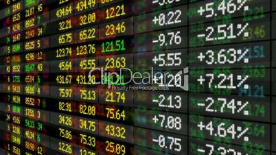 Stock Market board looped HD