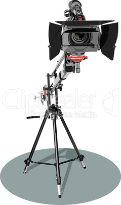 hd-camcorder on crane