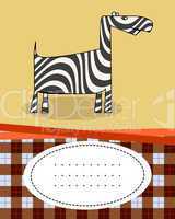 Text card with giraffe