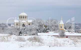 Cathedral in winter, St. Vladimir's Cathedral, Chersonese