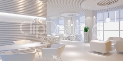 3d interior design blank room