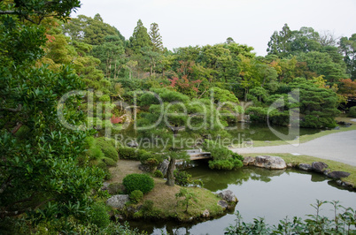 Japanese garden at ninna-ji temple in Kyoto