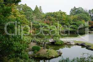 Japanese garden at ninna-ji temple in Kyoto