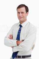 Close up of businessman with his arms crossed