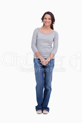 Smiling woman standing