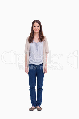 Smiling woman standing