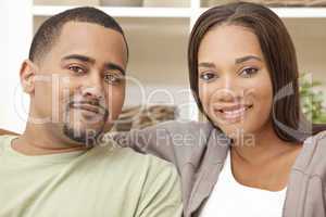 Happy African American Man Woman Couple