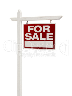 For Sale Real Estate Sign Isolated - Right