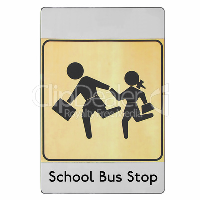 School bus stop sign