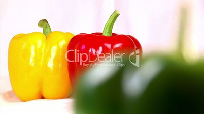 Vegetables, three-color peppers