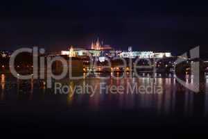 beautiful night view of Prague Castle