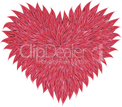 Fluffy Red Heart