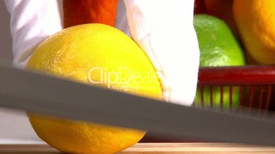 Fruits, lemon and orange, slice, 2 clips