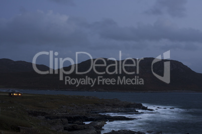 scottish coast at night