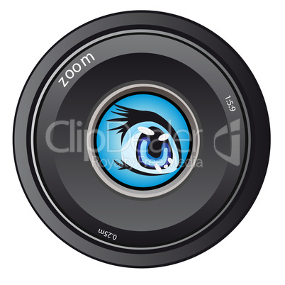 Vector illustration of the lens
