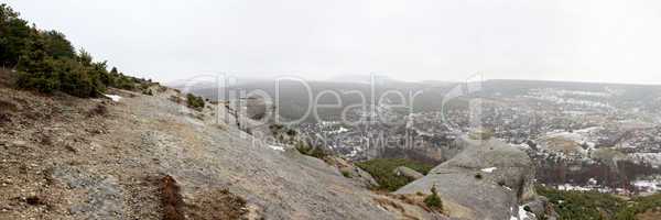 Panoramic view from the Mountains, Bakhchisaray