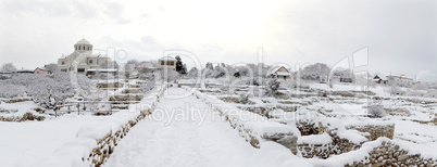 Panoramic view from the Cathedral in winter, Sevastopol, Ukraine