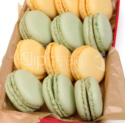 Colorful Macaron in paper box