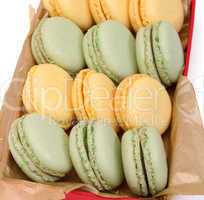 Colorful Macaron in paper box