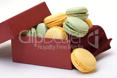 Colorful Macaron in paper box