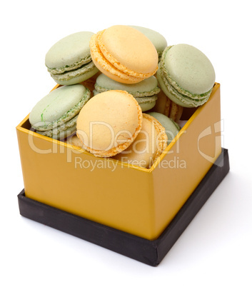 Colorful Macaron in paper box