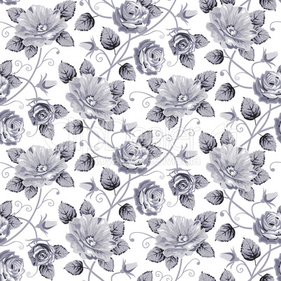 Roses seamless pattern