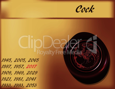 Year of cock - background