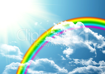 Rainbow in clouds