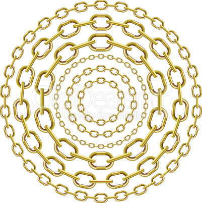 Gold circle chains