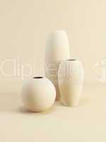 set of ceramic vases