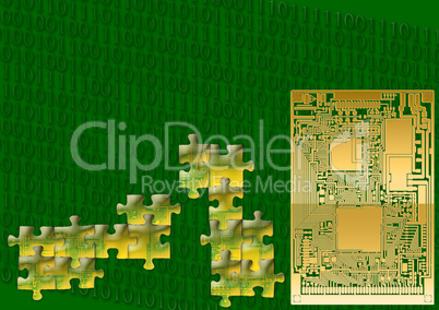 Technological background with circuit board