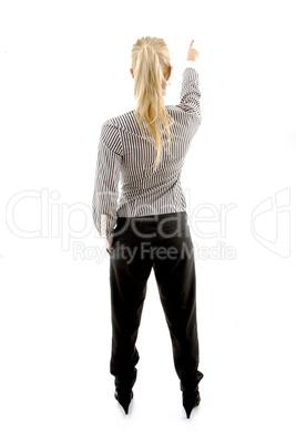 back pose of executive indicating