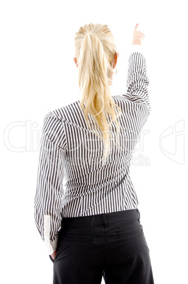 back pose of executive indicating