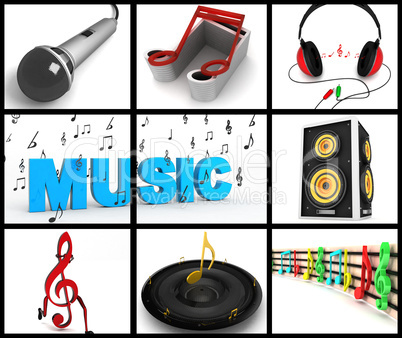 various musical equipments