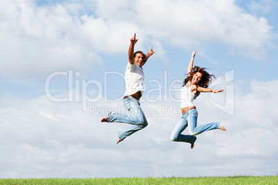 Jumping of joy