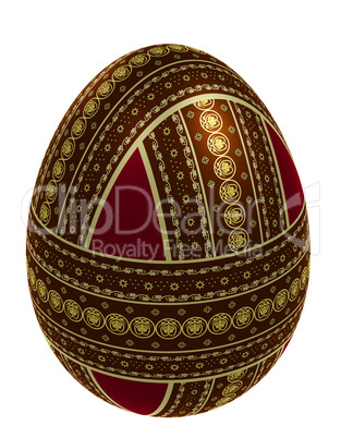 Isolated ornate egg