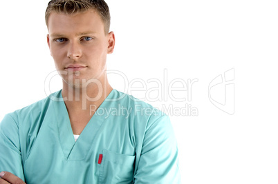 smart surgeon looking at camera